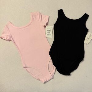 NEW/NWT Danskin Pink & Black Girls Leotards Set XS-4/5